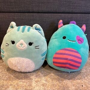 Squishmallow Corinna cat + Leon monster Bundle